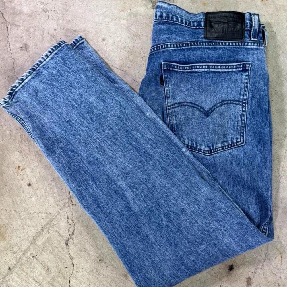 Levi's 541 Athletic Taper Jeans Mens 36x32 Denim Pants Premium Leather Tag LVC